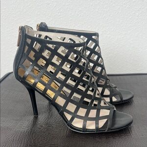 MICHAEL KORS Black Strappy Heeled Sandals